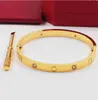 316L Stainer Steel Love Pulsera Sier Rose Oro Destornillador Brazalete Para Mujeres Y Hombres Pareja Joyería Con Juego De Caja