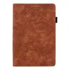 Calf Embossed Court Floral PU Skórzane uchwyty tabletki Zaawansowane Biznes Flip Stand Ochronna Pokrywa ochronna dla iPad Case 12.9 10.5 9.7 Mini 1/2/3/4/5/6 Galaxy T870 T875 T970 T975