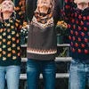 女性のセーター自由奔放に生きるカボチャニットプルオーバー女性クリスマスレディースエスニック暖かい女性ルース 2021 秋冬ファッション