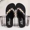 Summer Children casual flat sandals diamond beach slippers Parent-child home flip flop Princess cute qq79 210712