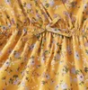 2-6 Jahre Kinder Mädchen Mode Kurzarm Blumenkleid Stilvolles Kleid für Kinder Baby Mädchen Q0716