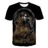 T-shirts masculins 2021 T-shirt à manches courtes Monster Round cou 3d Top imprimé Casual Fashion Cool et confortable Tiger