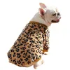 Kattenkostuums Nieuwigheid Huisdier Kleding Zachte Stijlvolle Puppy Trui Flanel Brown Leopard Print Apparel