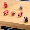 Delicious Seafood Sushi Octopus Teapot Beads for Original Women Bracelet Bangle 925 Silver Charms DIY Bracelet Jewelry Making Q0531