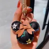 Mouse Design Car Keychain Flower Bag Pendant Charm Jewelry Keyring Holder For Women Men Gift Fashion PU Leather Animal Key Rings Accessories