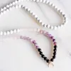 MG1344 Naturel 6 mm Améthyste Gemme Wrap 108 Mala Bracelet Lune Déesse Mala Collier À La Mode Femmes Guérison Spirituelle Bijoux