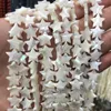 12mm blanc naturel nacre pentagramme étoile forme coquille perles fabrication de bijoux bracelet à bricoler soi-même oreille goujon 15 ''brin