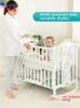 Детские кроватки Bebivita кровать твердой древесины Европейские многофункциональные белые BB Cradle Neonatal Showing роскошь