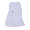 Design a vita alta Pieghe Moda Gonne Bianco Casual Allentato Coreano Increspature Dolce Mujer Faldas Primavera Estate Abbigliamento donna 210525