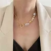 ZOVOLI Vintage multicouche perle collier ras du cou pour femmes couleur or pièce chaîne tour de cou Portrait chaîne colliers bijoux G1206