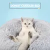 Doughut Cuddler Dog Bed / Verwijderbare Cover Ronde Calming Cat Bedden Pet House Kennel Kussen Wasbaar Lounger voor kleine grote hondenkatten 210915