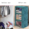 Quilt Storage Boxes Bag Foldable Dust Moisture Proof Clothes Bags 2 Color Home Organizers Basket High Quality Zipper WLL357