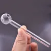 Pyrex épais mini pas cher 10 cm tuyau de brûleur à mazout en verre transparent Tube de verre droit tuyau à ongles brûlant l'huile