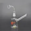 Dunkin Dabs American Runs On Dabs Mini glass beaker bong mini ash catcher hookah inline matrix recycler bong with glass oil burner pipes