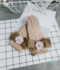 Fünf Finger Handschuhe Koreanische Touchscreen Wolle Schleife Warme Gestrickte Frauen Frühling Winter Khaki Dicke Fäustlinge