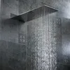 Langyo ChromeBlackバスルームのシャワーのシャワーノズルの圧力壁に隠されたシャワーヘッド超薄いステンレス鋼のシャワーヘッド210724