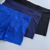 3pcslot Men sexy Funny underwear Boxers Europe US Male thin Rayon ice silk low waist sexy Breathable Underpants Elastic patchwork