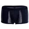 Onderbroek Heren Boxer Mesh Hollow See-Through Slipjes Ademend Ondergoed Man Zomer Shorts Patchwork Mannelijke Homme Cueca A50