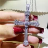 20 style Handmade Hiphop Big Cross pendant 925 Sterling silver Cz Stone Vintage Pendant necklace for Women men Wedding Jewelry235Y