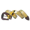 Mode Luxe Riem Diamanten Riem Westerse Strass Bezaaid Riemen Voor Cowgirl Cowboy Vrouwen Men2650075