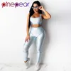 Posesear 2 sztuki Zestawy Ubrania treningowe dla Kobiet Sport Bra i Legginsy Zestaw Sport Nosić Siłownia Garnitur Athletic Yoga Zestaw Drop Shipping X0629