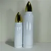 Yerel Depo !!! 1000ml Sublimasyon Bullet Tumbler Sublimasyon Su Şişeleri Yalıtımlı Tumpler Vakum Şenlikleri Ev Seyahat Kupası Kahve Bardakları ABD Stok