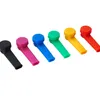 2021 Silicone metal mini Pipes high quality Tobacco pipes with metal Bowl Silicone spoon pipes smoking accessories