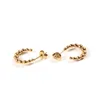 Hoop & Huggie Gradual Beaded Gold Earrings For Women Stainless Steel Minimalist Elegant French Style Ball Fashion 2021