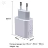 20W PD USB Väggladdare Strömförsörjning Snabbladdare Adapter TYPE C-kontakt Snabbladdning för Samsung iPhone 12 11 Pro max