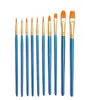 Oil Paintbrush Set Round Flat Pointed Tip Nylon Hair Artist Acrylic Paint Brushes for Acrylic Oil Watercolor RRA10415