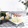 Stobag 10pcsクリアケーキボックスポータブル透明ベーキングペストリーチーズケーキ包装箱飾り飾り用品210724