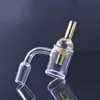 25mm Quartz Email Banger Paznokci 4mm Grube dno z szklaną Carb Cap Mężczyzna Kobieta 90 Stopni Wyczyść Joint Quart Banger Nail na Bong