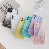 Bling Glitter Hybird Anti-Shock Clear Phone Cases pour iPhone 13 Pro Max Samsung A03S A02S A32 A42 A52 A72 5G S21 S20 ULTRA A70 A22 A12 A51 A71 Housse de protection complète pour appareil photo