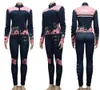 Moda Womens Tracksuits 2pcs Mulheres Conjunto Jppging Sport Casual Manga longa Pontas de moletom de molhas de duas peças