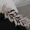 Legering Blad Bruids Haaraccessoires Headpieces Crystal Crown Rhinestone Hoofdband Bruiloft Tiara Hoofddeksels