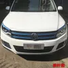 カラフルなグリルグリルカーボンファイバーステッカーとデカールカースタイリングvolkswagen vw tiguan 2013-2017アクセサリー