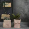 Mini Body Art Design Vaas Bloempot Kardashian Sexy Keramiek Creatieve Borst Bust Standbeeld Planten Woondecoratie Desk Decor 210310