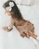 2019新しい夏の赤ん坊のドレス幼児の女の子夏の王女のドレス子供の赤ちゃんパーティーの結婚式の長袖のドレスQ0716