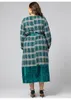 Robes décontractées 2021 femme robe grande taille automne hiver Patchwork Plaid ample simple boutonnage angleterre Style