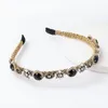 Mode legering strass imitatie parel geometrische bloem hoofdband voor vrouwen hoofd haar accessoire