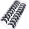 False 속눈썹 10 쌍 825mm 3D Mink Lashes Custom Box Whippy Natural Pack Short Wholes7262392