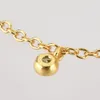 925 Sterling Silver Gold Rainbow Zircon Charm Choker Chain Halsband Rock Punk Party Beads Pendant 2021 Fina smycken
