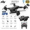 XKJ nouveau SG701 Dron GPS avec 4K HD double caméra 5G WIFI RC voiture pliable quadrirotor professionnel Drones jouets cadeau