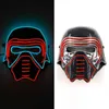 Новый тип Хэллоуин Светодиодная маска Светящаяся костюм Neon El Wire DJ Party Light Up Masque Cosplay Q0806252J