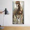 Moderno Verticale Tela Cavallo Pittura Cuadros Dipinti sul muro Home Decor Canvas Poster Stampe Immagini Art senza cornice4078324