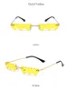 Kvinna solglasögon Rimless Solglasögon Kvinnor Beach Fashion Glasses UV400 7 Färg Bra kvalitet