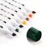 1224366080 Color Permanent Markers Manga Drawing Pen Alcohol Based Sketch FeltTip Oily Twin Brush Art Supplies Y200709