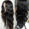 Peluca de encaje peruana del cabello humano 4x4 de Remy de las pelucas del cierre de la onda del cuerpo para el color natural de las mujeres negras