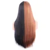 80 cm Straight Cosplay Synthetische haarpruiken met pony Mix Color Pruik 32 inches Perruques de Cheveux Humains YN117