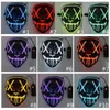 Maschera di Halloween LED Illumina Maschere divertenti Festa mascherata Smorfia luminosa Maschera Festival Costume cosplay Forniture mare invia T9I001404